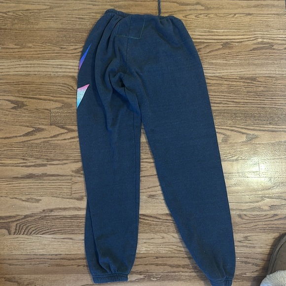 Aviator Nation Charcoal Joggers with Colorful Lightning Bolt - Picture 2 of 3